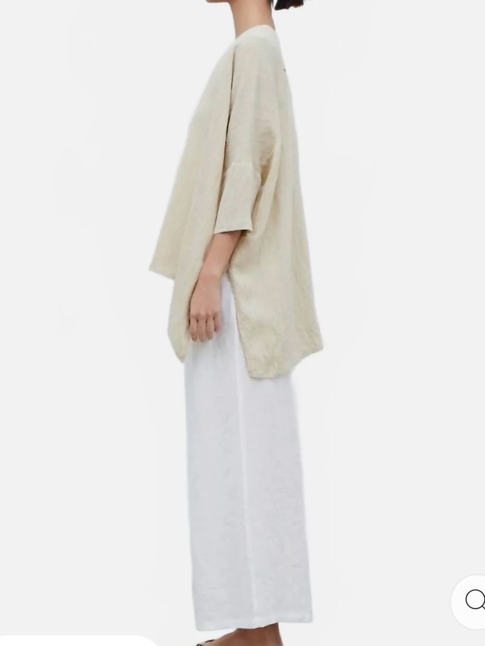 Grade & Gather Lordes Oversized Crepe
Kimono In Beige